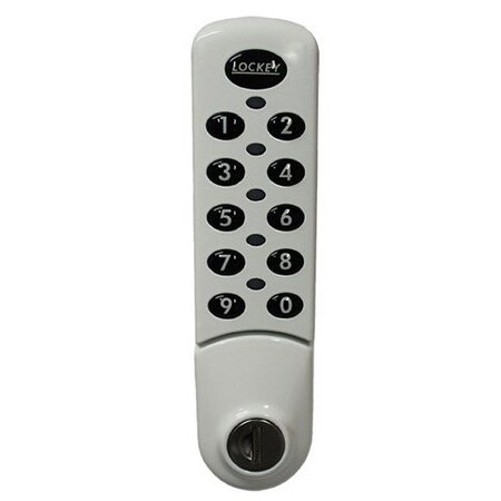 Lockey Digital Electronic Cabinet Lock Standard White Vertical EC780-WV